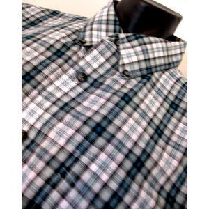 Wrangler Riata Western Long Sleeve Green plaid, with Buttons Shirt Men's Size XL